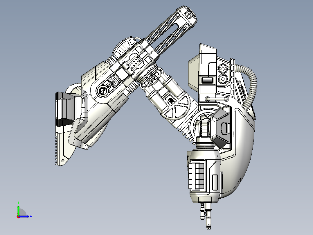 未来警察无人机机器人左视图