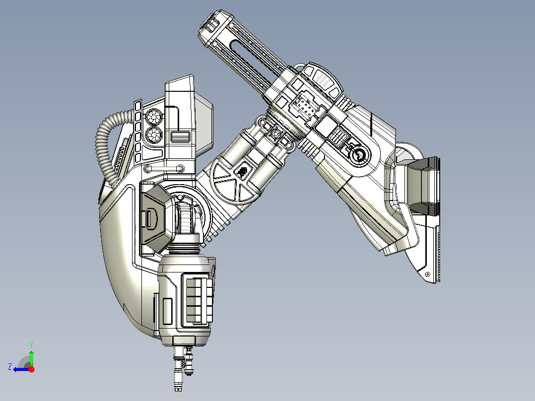 未来警察无人机机器人右视图