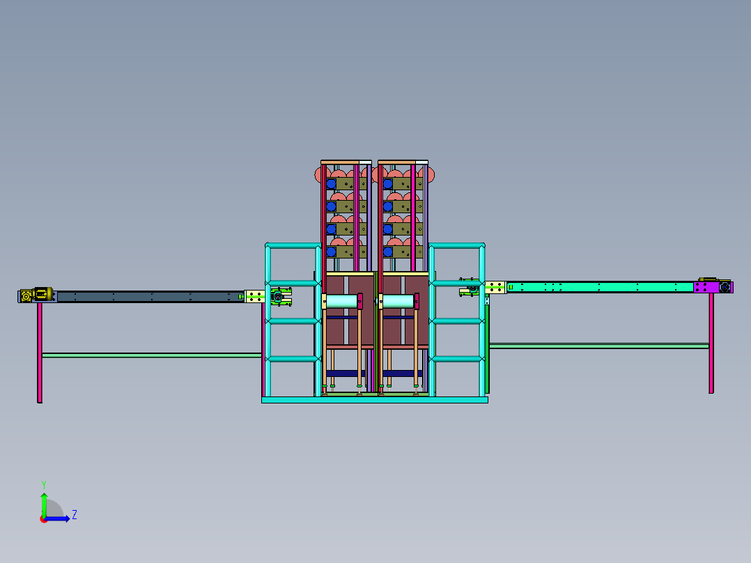 具有排线功能的绕线机左视图