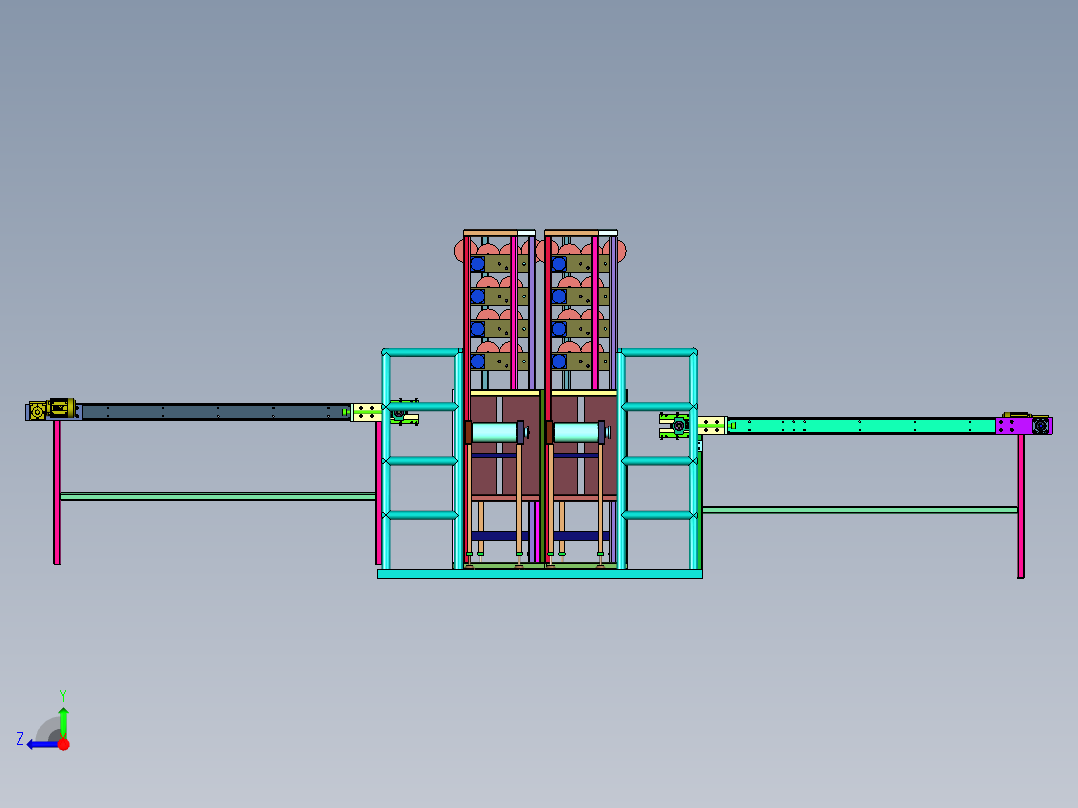 具有排线功能的绕线机右视图