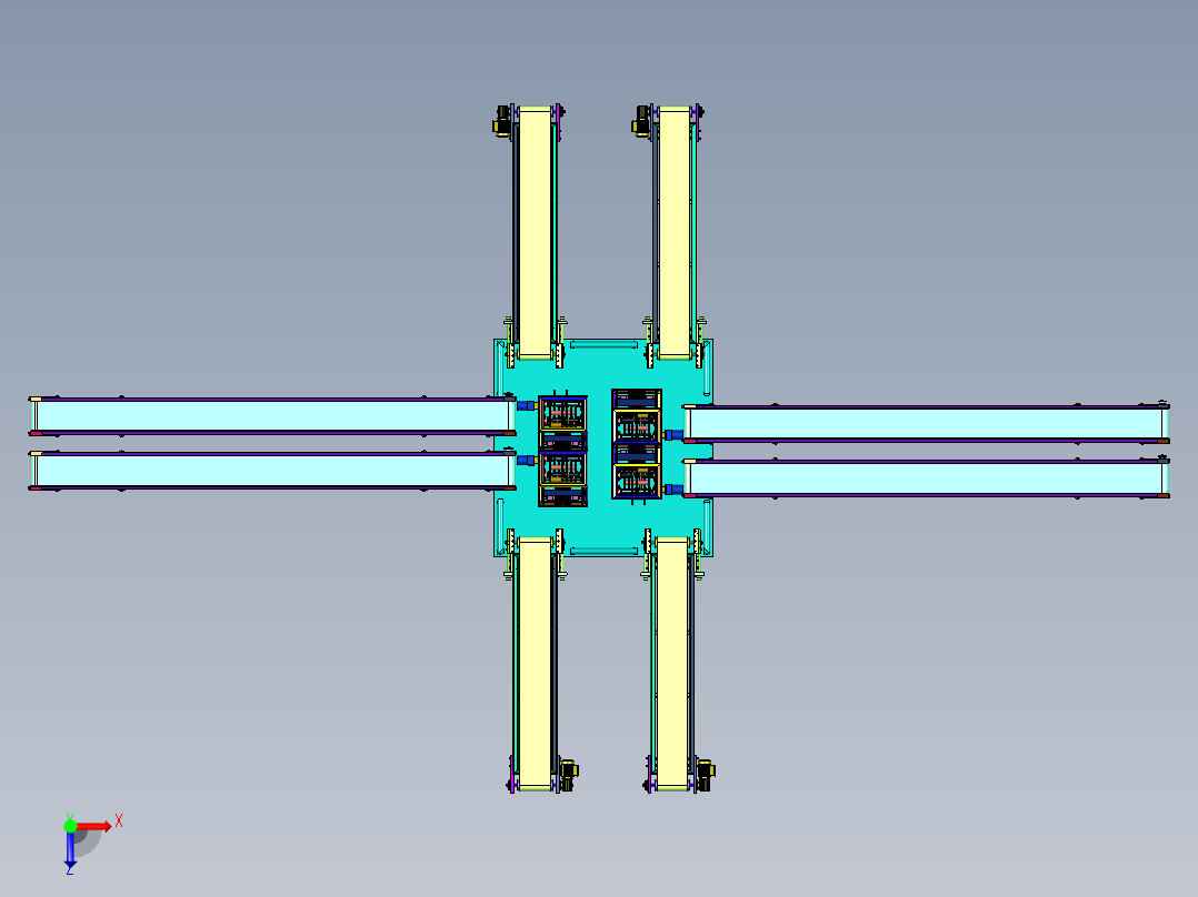 具有排线功能的绕线机俯视图