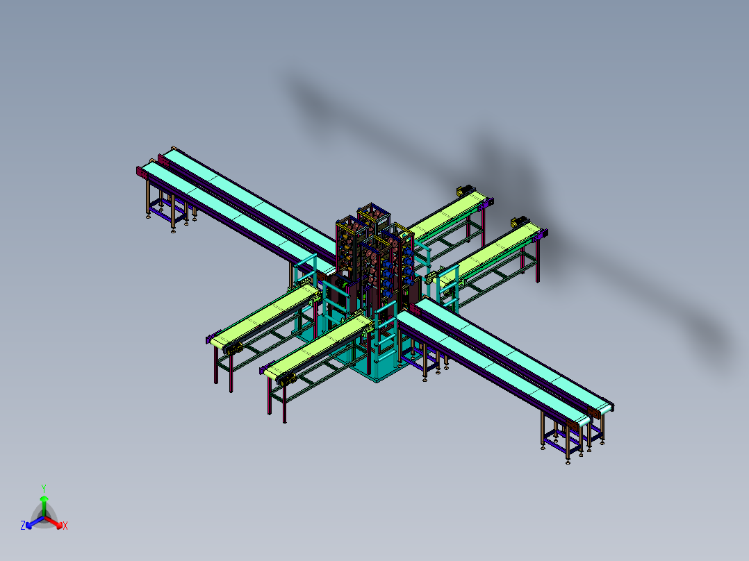 具有排线功能的绕线机正等轴测图