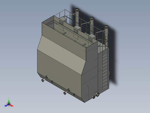 基于多级循环净化的大流量净水器正等轴测缩略图