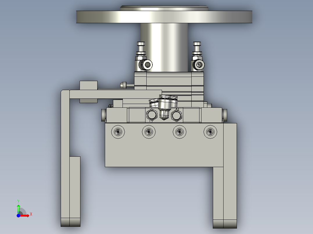 32DE-G01-10电池搬运夹爪装配体前视图