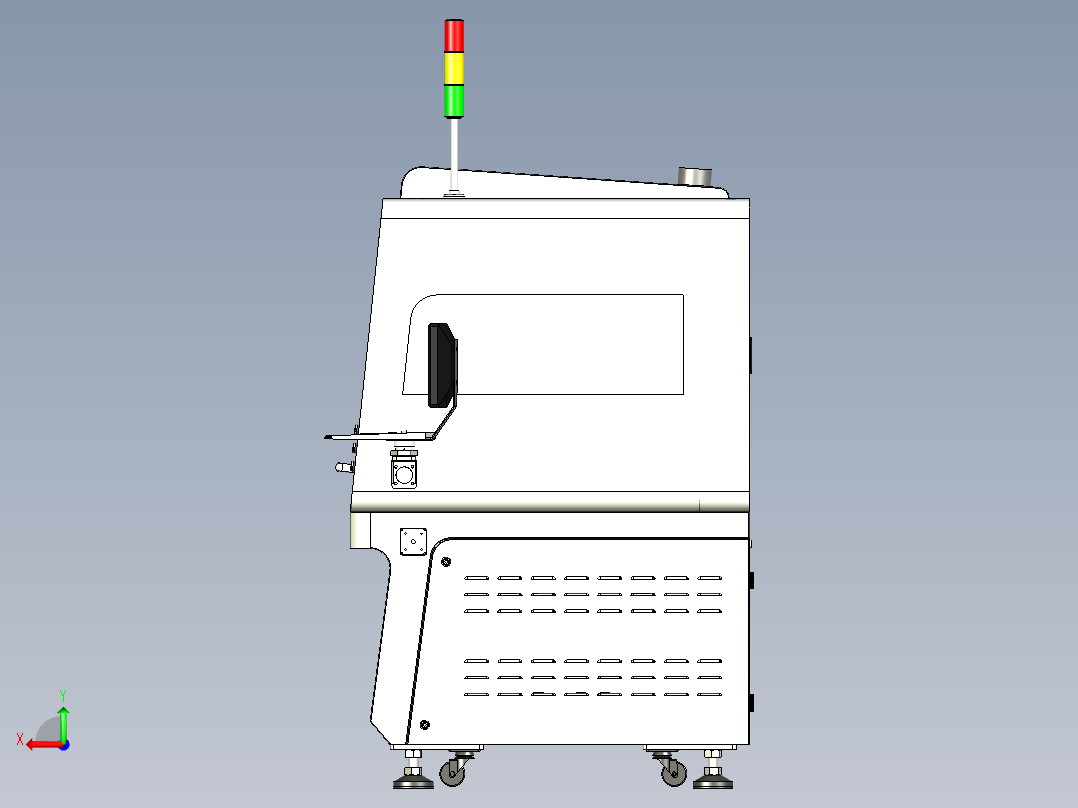 打标机外壳组装后视图