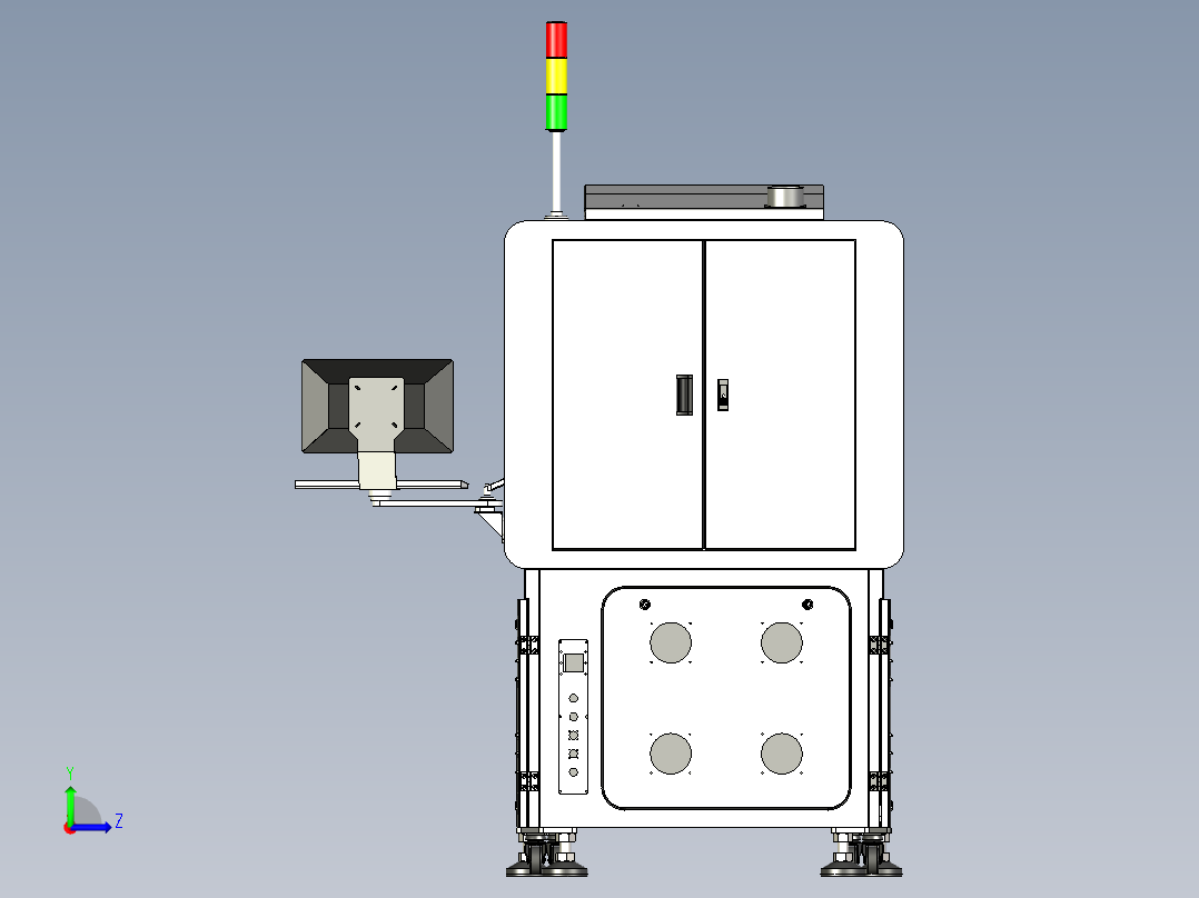 打标机外壳组装左视图