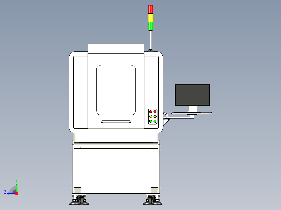 打标机外壳组装右视图