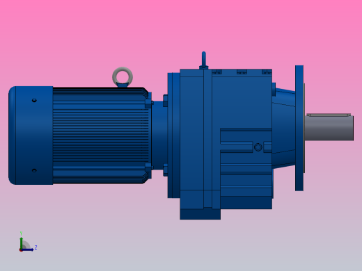 RF107法兰轴伸式安装斜齿轮减速机RF107-Y5.5-4P-132S-M1-0°-Φ450左视缩略图