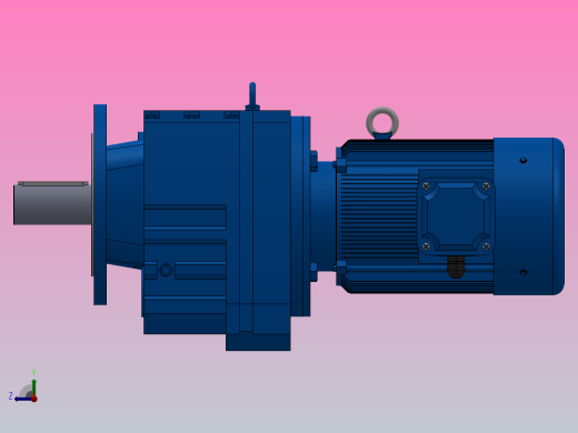 RF107法兰轴伸式安装斜齿轮减速机RF107-Y5.5-4P-132S-M1-0°-Φ450右视缩略图