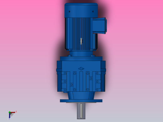 RF107法兰轴伸式安装斜齿轮减速机RF107-Y5.5-4P-132S-M1-0°-Φ450俯视缩略图