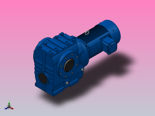 SAT87带防转臂空心轴安装斜齿-蜗轮蜗杆减速机SAT87-YV1.1-4P-198-M1-0°-B