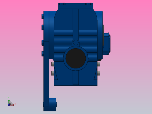 SAT87带防转臂空心轴安装斜齿-蜗轮蜗杆减速机SAT87-YV1.1-4P-198-M1-0°-B前视缩略图