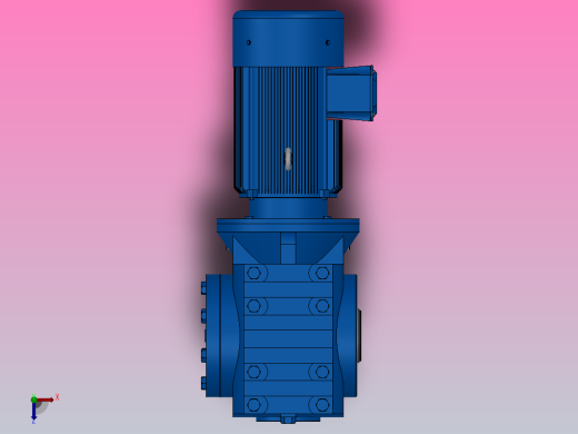 SAT87带防转臂空心轴安装斜齿-蜗轮蜗杆减速机SAT87-YV1.1-4P-198-M1-0°-B俯视缩略图