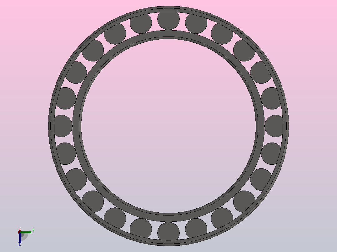 单内圈四列圆柱滚子轴承FC型_FC 243390左视图