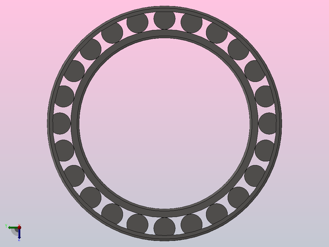 单内圈四列圆柱滚子轴承FC型_FC 243390右视图