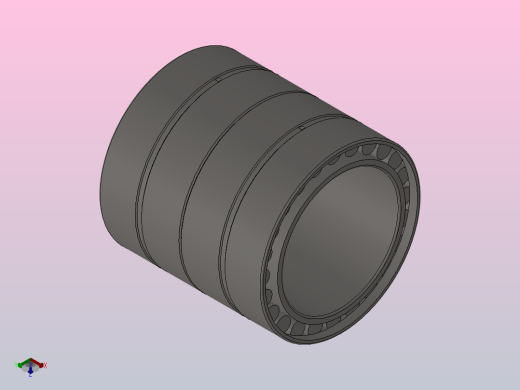 单内圈四列圆柱滚子轴承FC型_FC 243390正等轴测缩略图