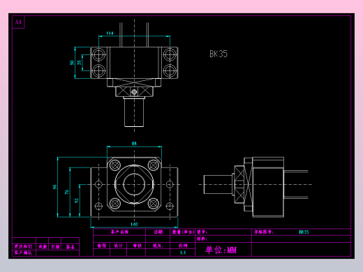 BK35滚珠花健、支撑座、滚珠丝杠、交叉导轨、直线模组.dwg