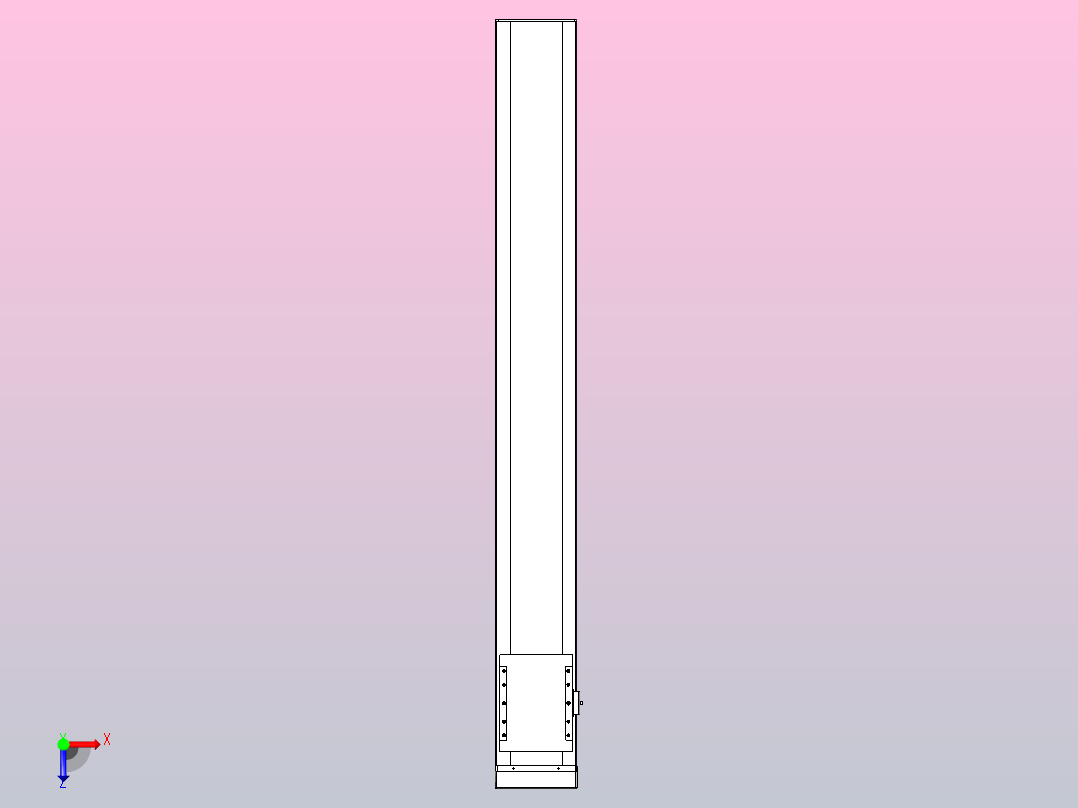 滚珠丝杠直线轴带导轨全封闭TPA-HCR-175D-2510C-L1350-MP-C-P75-N3俯视图