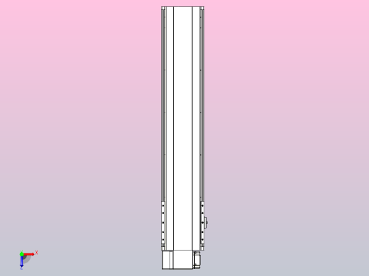 皮带直线轴半封闭可选导轨TPA-HNB-202D-140-L800-LP-Y-P75-N3俯视缩略图