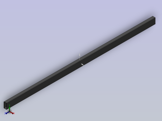 方通40×20×1．2x950(普通钢)正等轴测缩略图