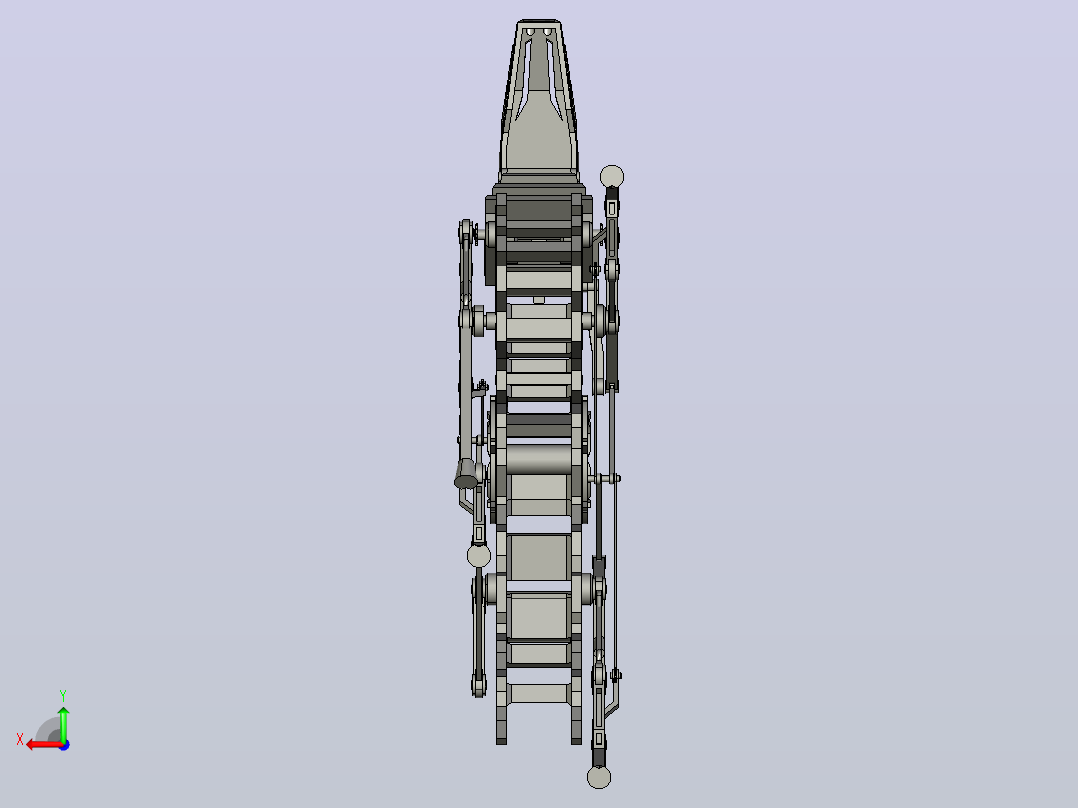 机械马结构3D图纸 STP格式后视图
