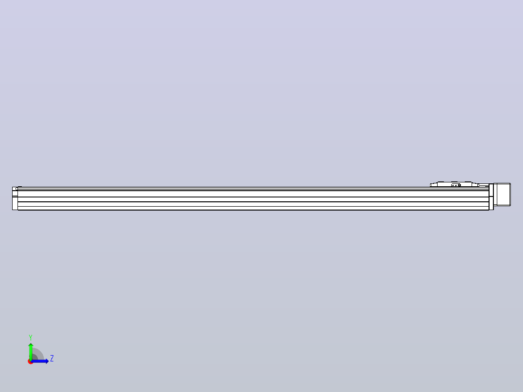 滚珠丝杠直线轴内置导轨TPA-GCR-80-1610C-L1100-ML-M40-N3左视图