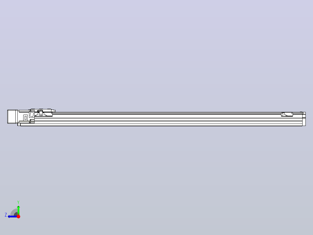 滚珠丝杠直线轴内置导轨TPA-GCR-80-1610C-L1100-ML-M40-N3右视图