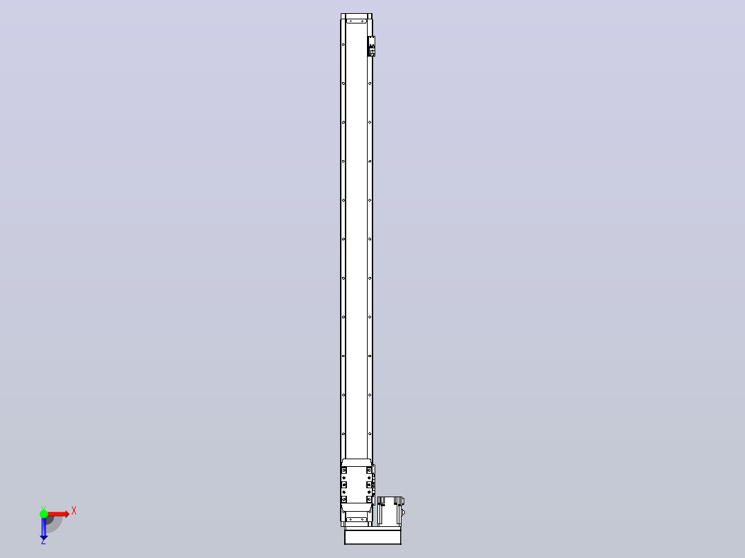 滚珠丝杠直线轴内置导轨TPA-GCR-80-1610C-L1100-ML-M40-N3俯视图