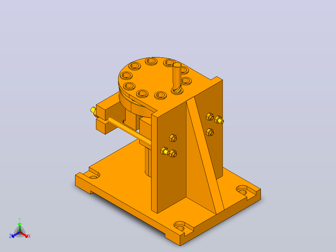 输出轴钻10-20孔ug三维模型主视图