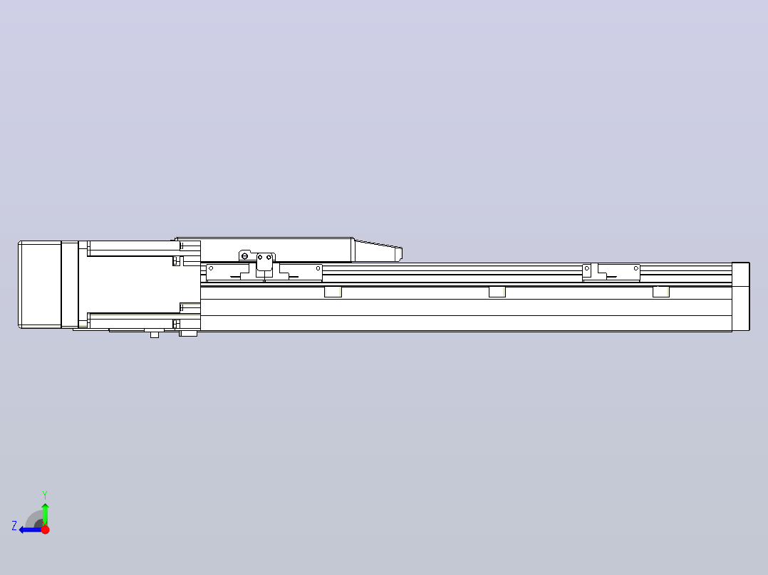 滚珠丝杠直线轴内置导轨TPA-GCR-170-2510C-L300-ML-M75-N3右视图