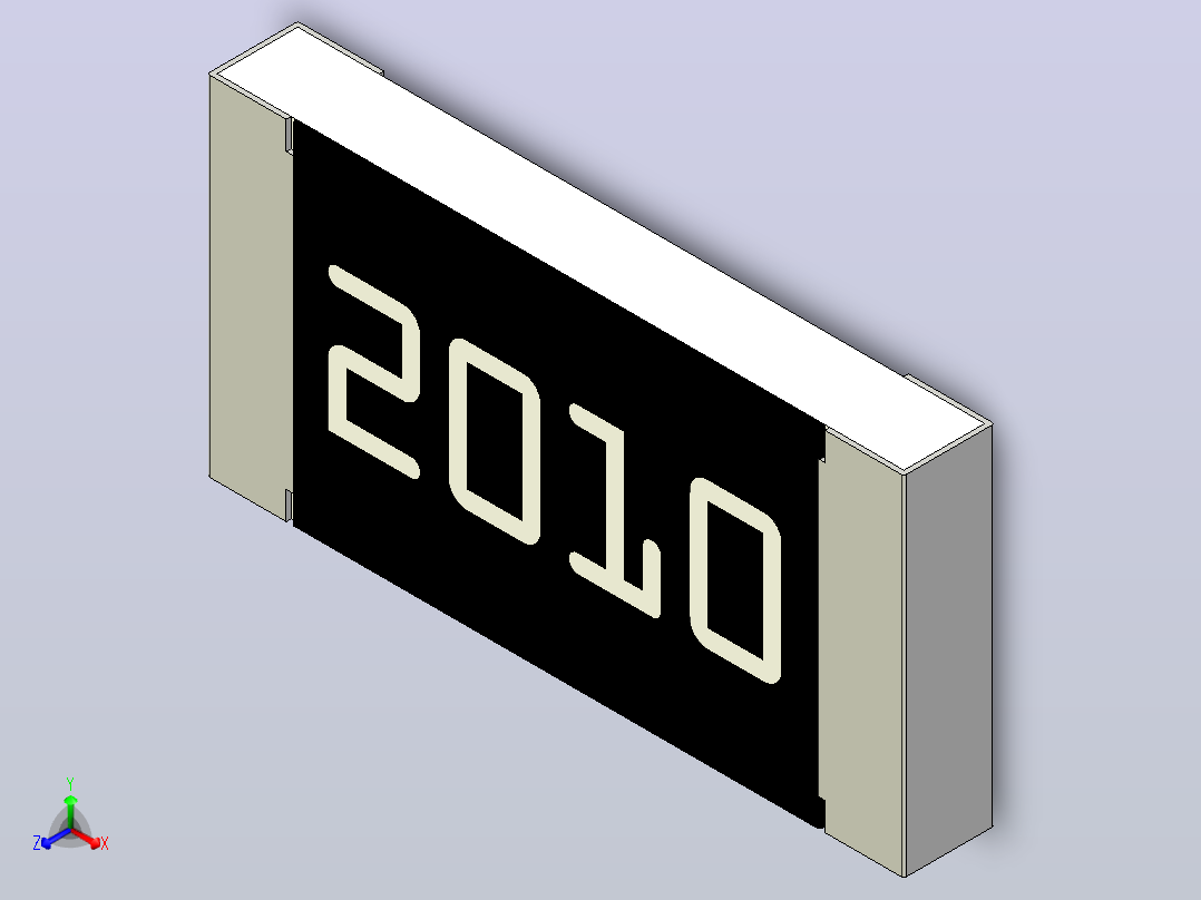 表面贴装电阻器2010 (5025公制)主视图