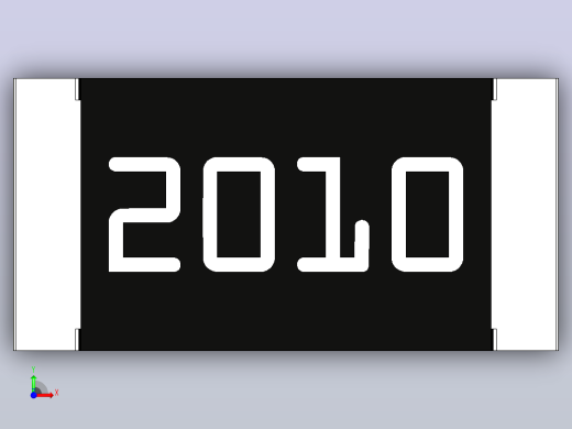 表面贴装电阻器2010 (5025公制)前视缩略图