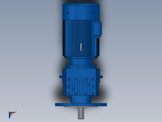 RF37法兰轴伸式安装斜齿轮减速机RF37-Y0.25-4P-71-M1-0°-Φ200俯视缩略图