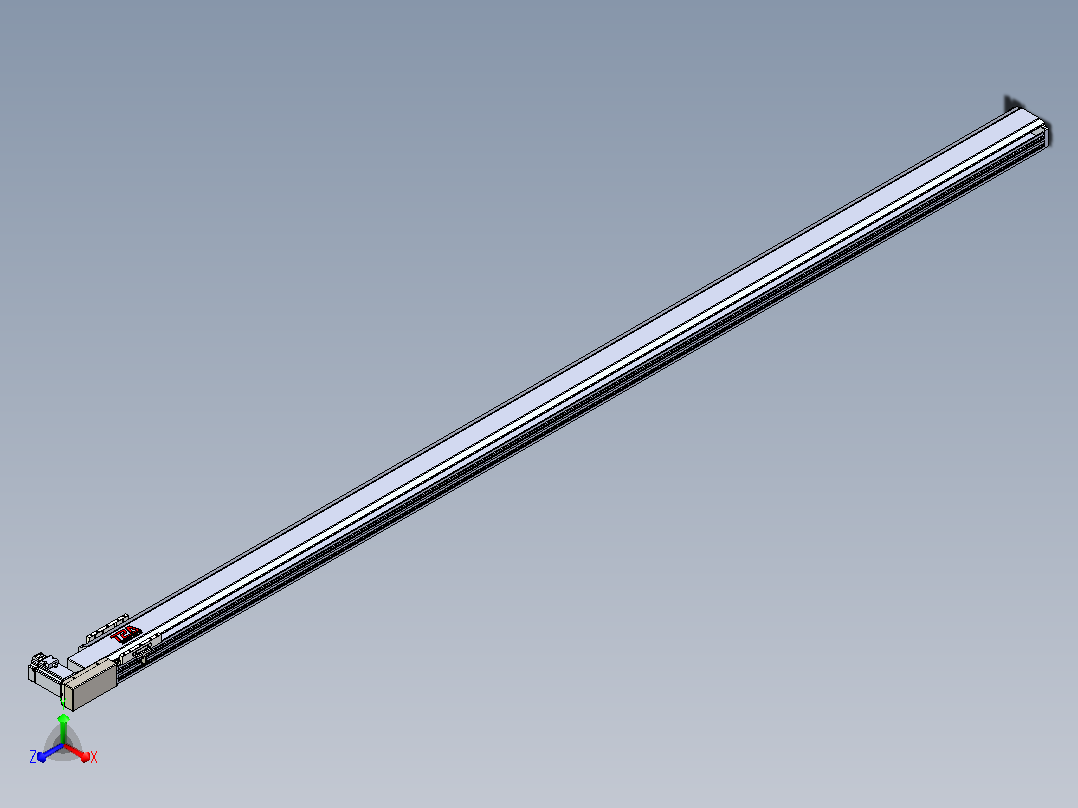 皮带直线轴半封闭可选导轨TPA-HNB-120D-110-L2900-MR-C-P40-N3主视图