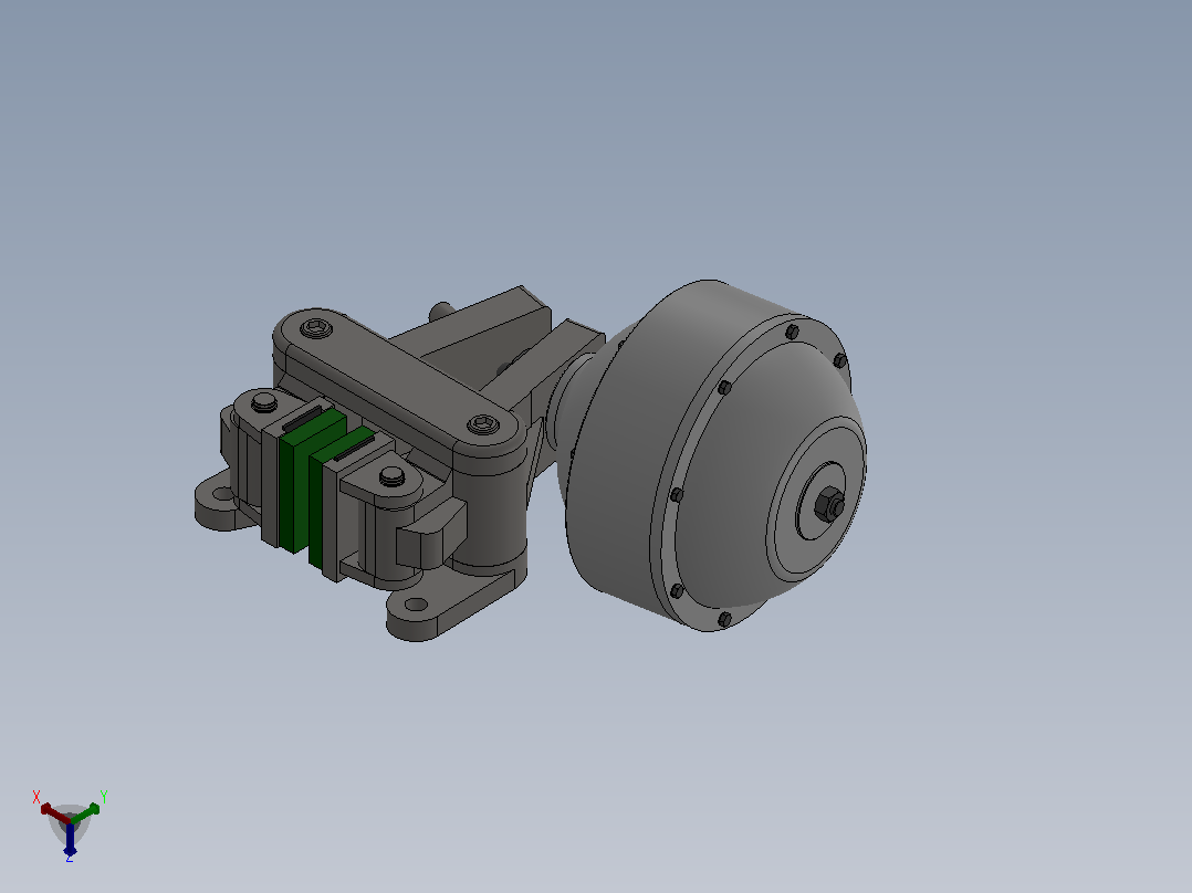 PDC气动盘式制动器PDC10 457×12.7-1630主视图