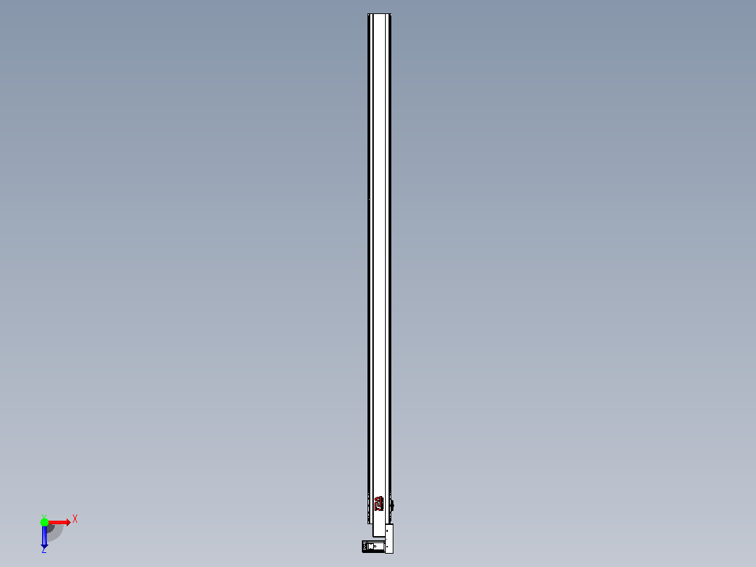皮带直线轴半封闭可选导轨TPA-HNB-120D-110-L2350-MR-C-P40-N3俯视图