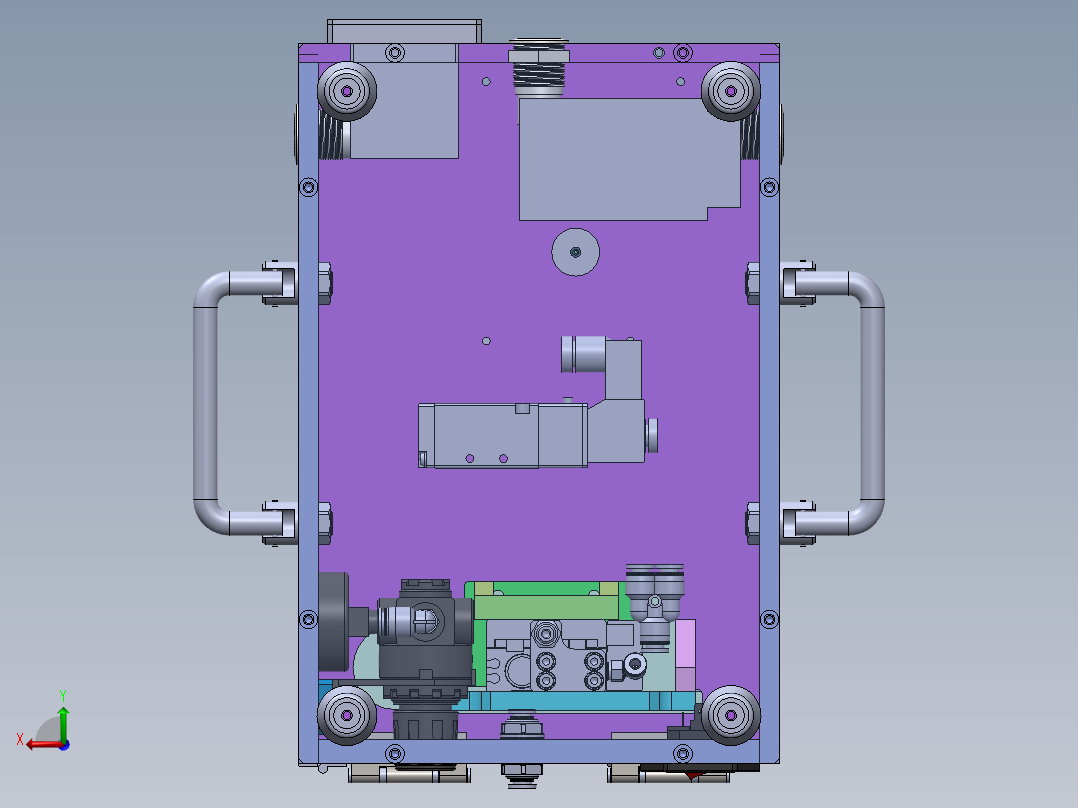 扫码压合治具sw17可编辑后视图