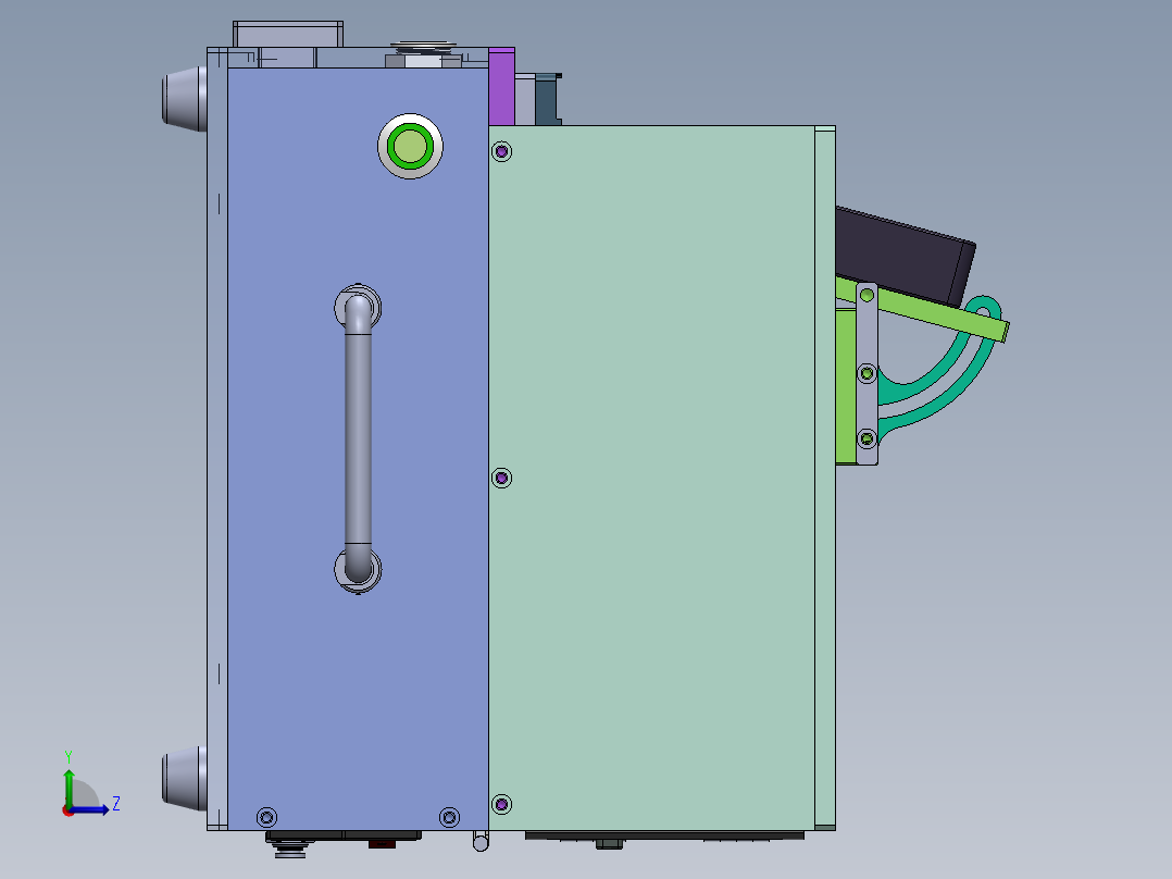 扫码压合治具sw17可编辑左视图