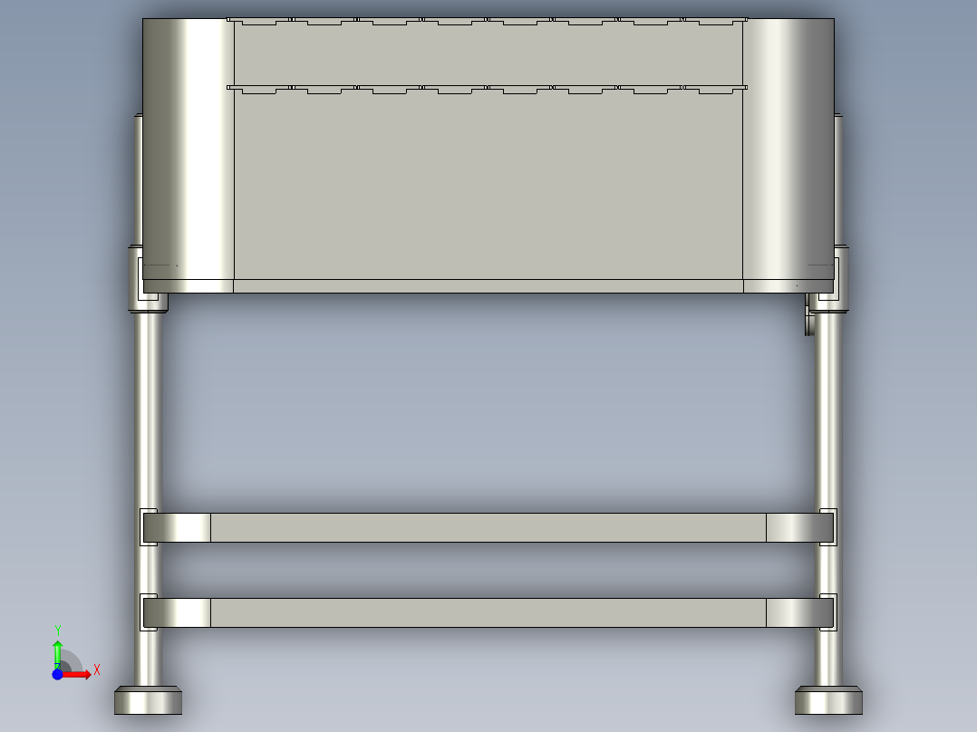可调升降工作台设备前视图
