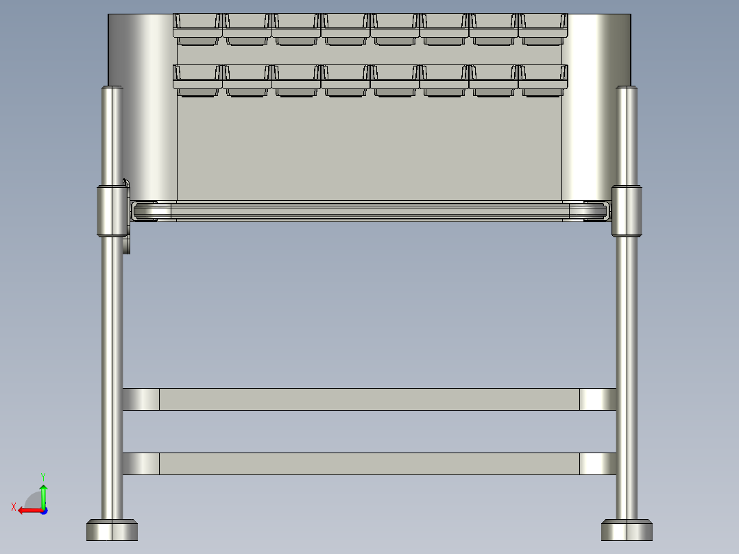 可调升降工作台设备后视图