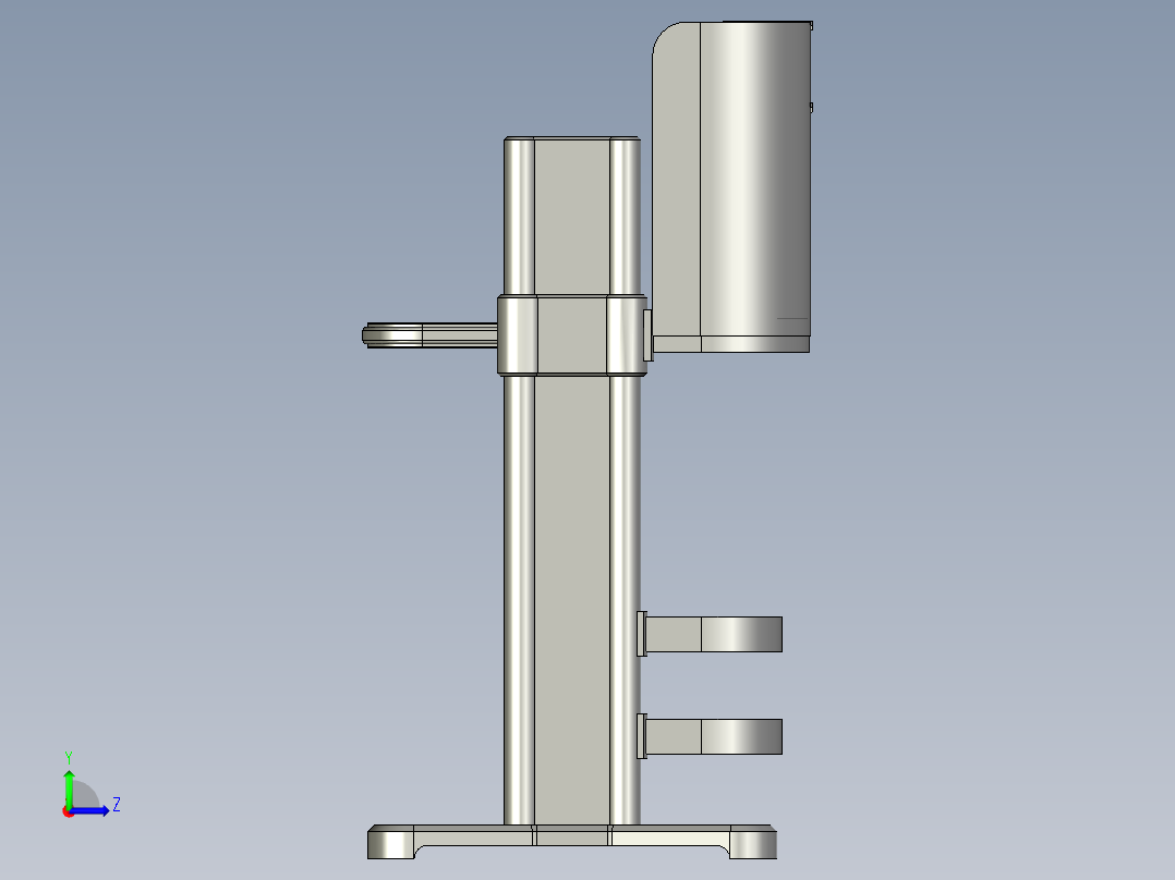 可调升降工作台设备左视图
