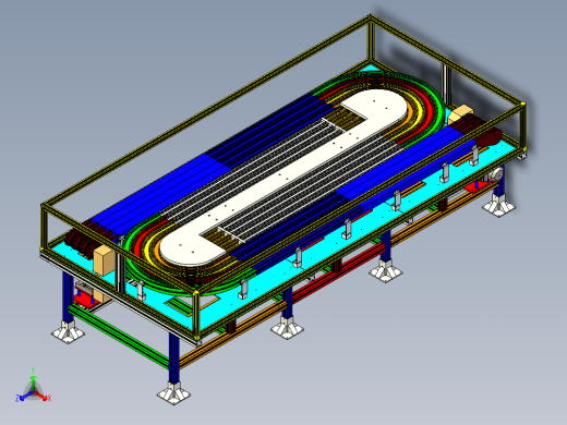 U型缓冲台模型3D模型
