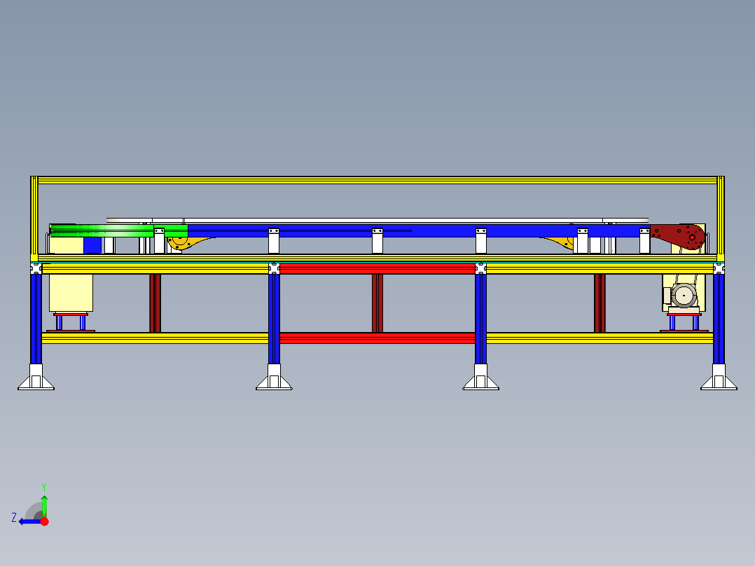 U型缓冲台模型3D模型右视图