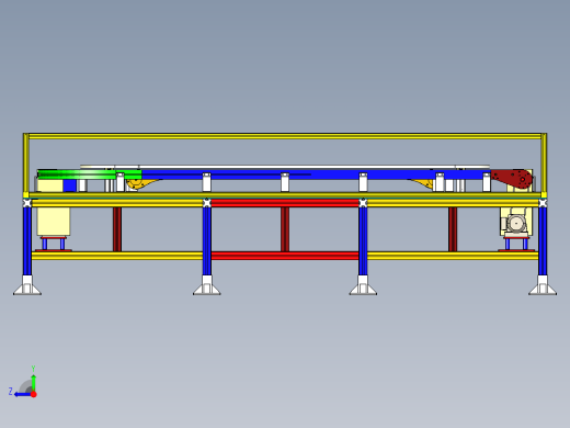U型缓冲台模型3D模型右视缩略图