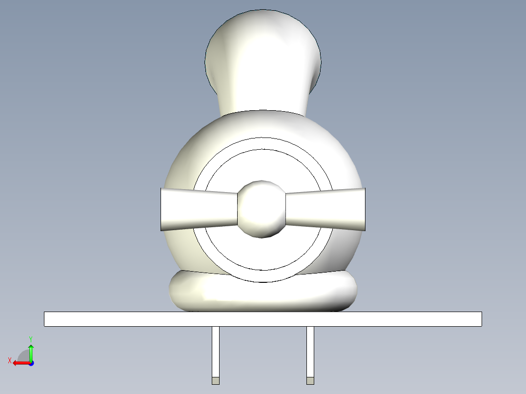 水龙头造型USB插口模型后视图