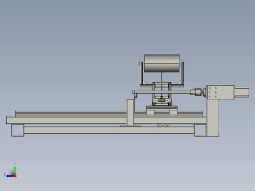 长丝缠绕机3D数模图纸 STEP格式右视缩略图