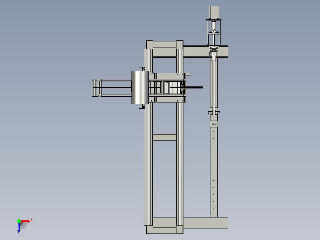 长丝缠绕机3D数模图纸 STEP格式俯视图