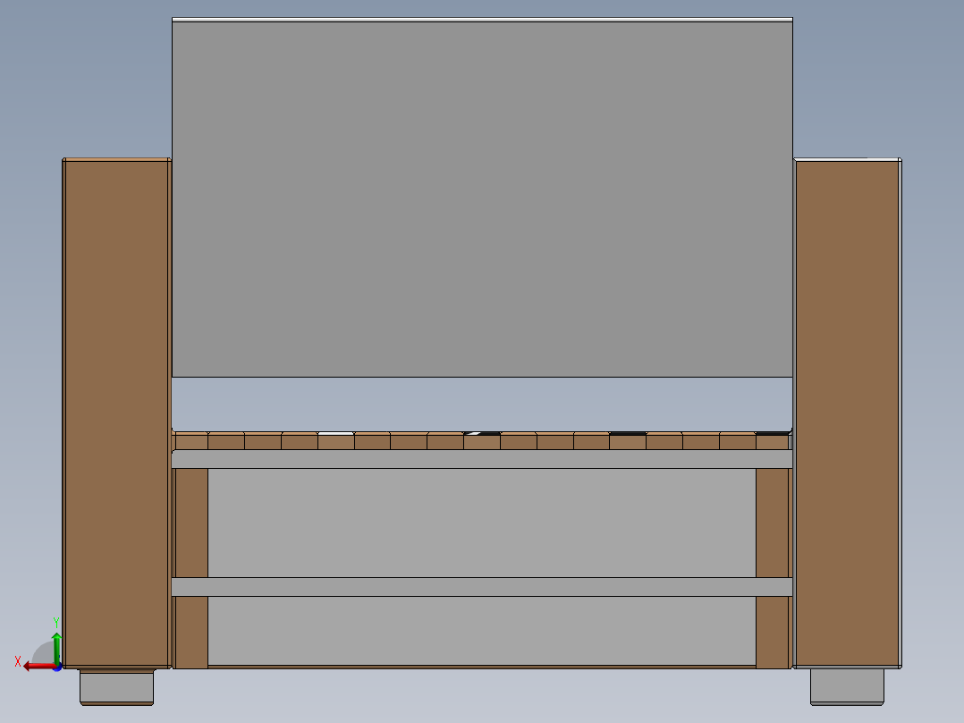 可折叠沙发后视图