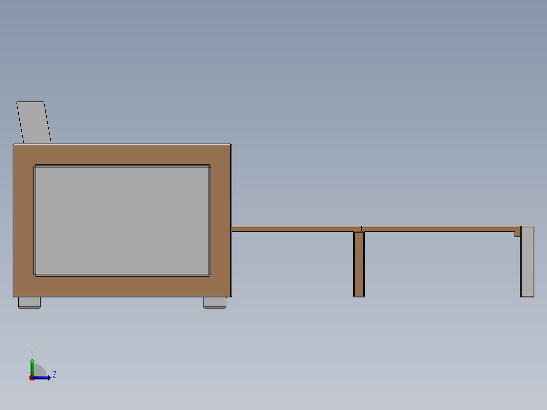 可折叠沙发左视图