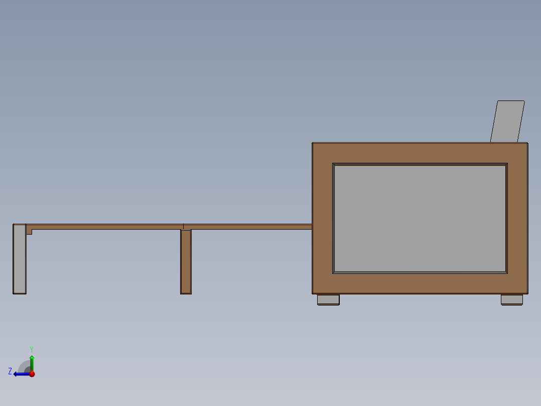 可折叠沙发右视图